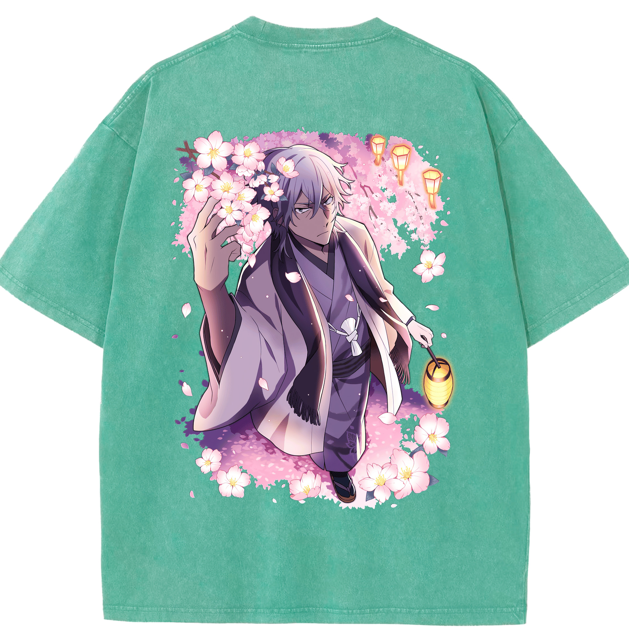 （画像用） 文豪ストレイドッグス Bungo Stray Dogs 綿100% ヴィンテージ風 半袖Tシャツ（背面プリント）